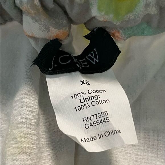 J Crew Wm’s Sz XS Gray Object Print Chic A-Line Cotton Lined Mini Skirt - Picture 5 of 5